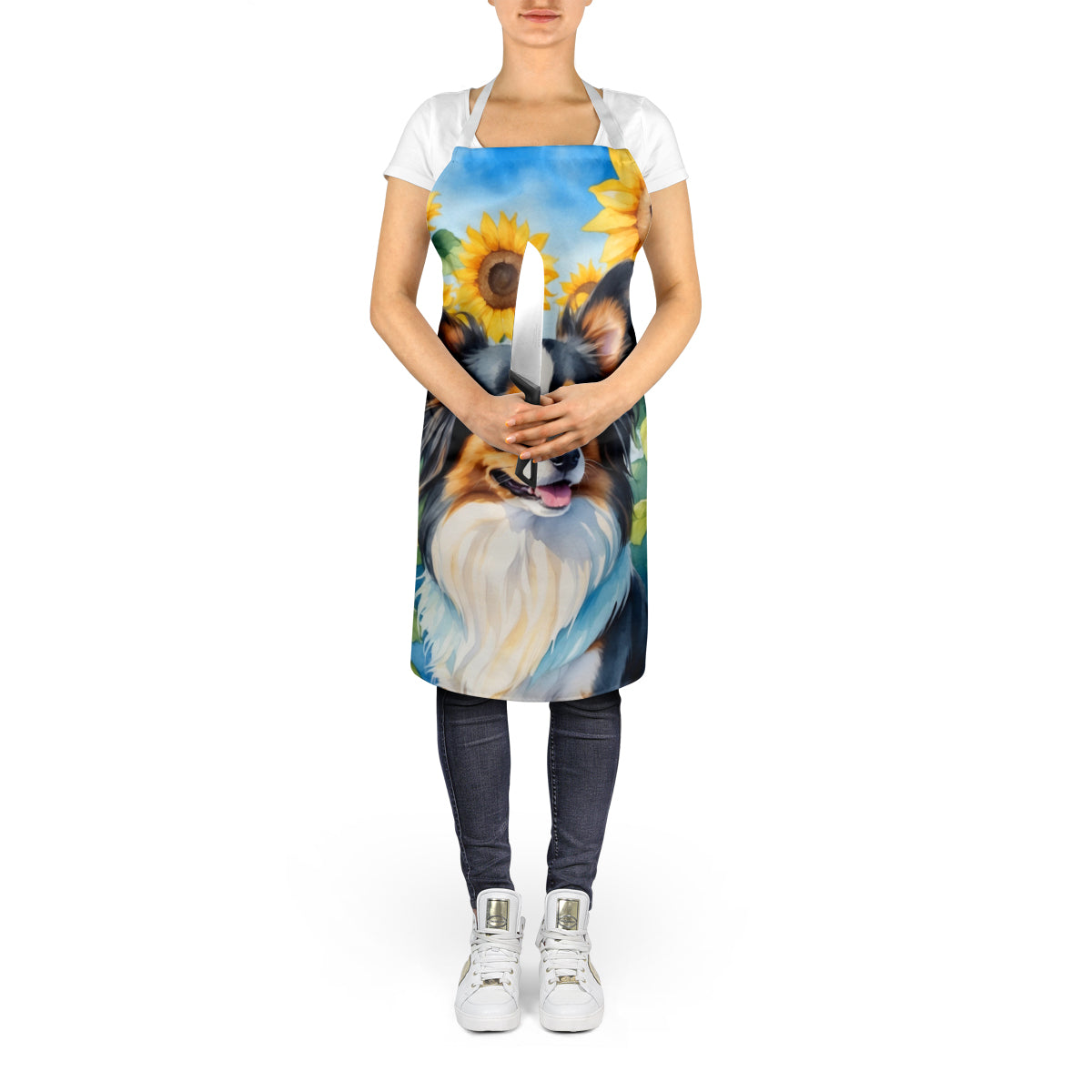 Papillon in Sunflowers Apron