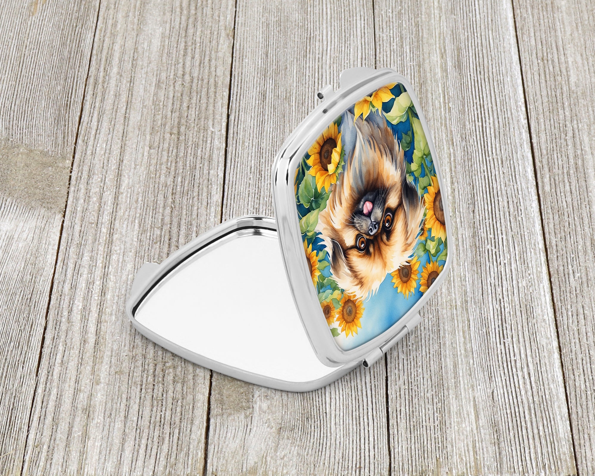 Buy this Pekingese in Sunflowers Compact Mirror