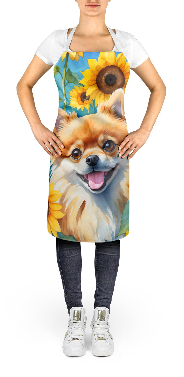 Buy this Pomeranian in Sunflowers Apron