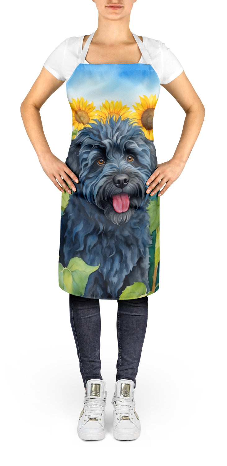 Puli in Sunflowers Apron