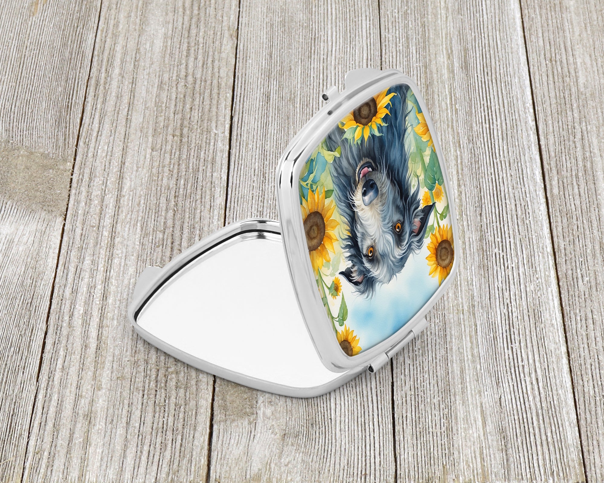 Scottish Deerhound in Sunflowers Compact Mirror