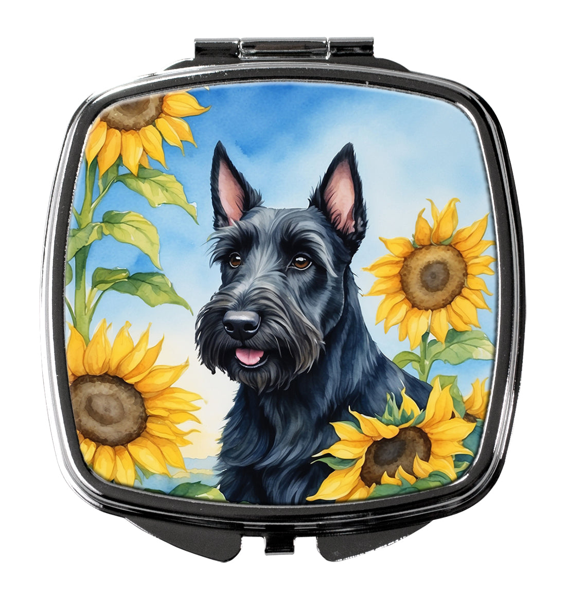 Buy this Scottish Terrier in Sunflowers Compact Mirror