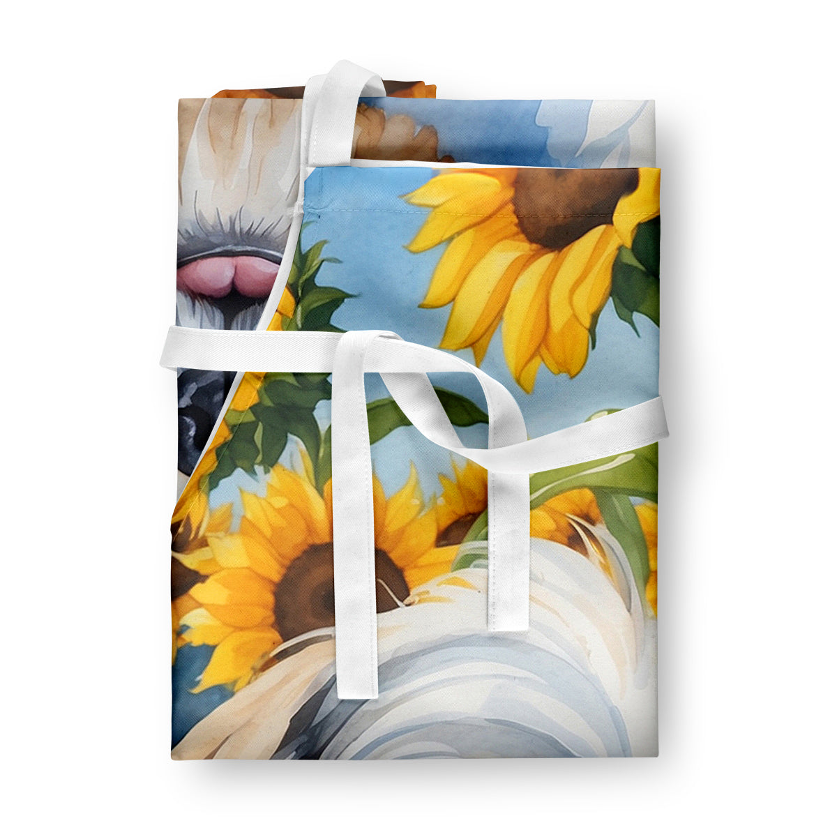 Shih Tzu in Sunflowers Apron