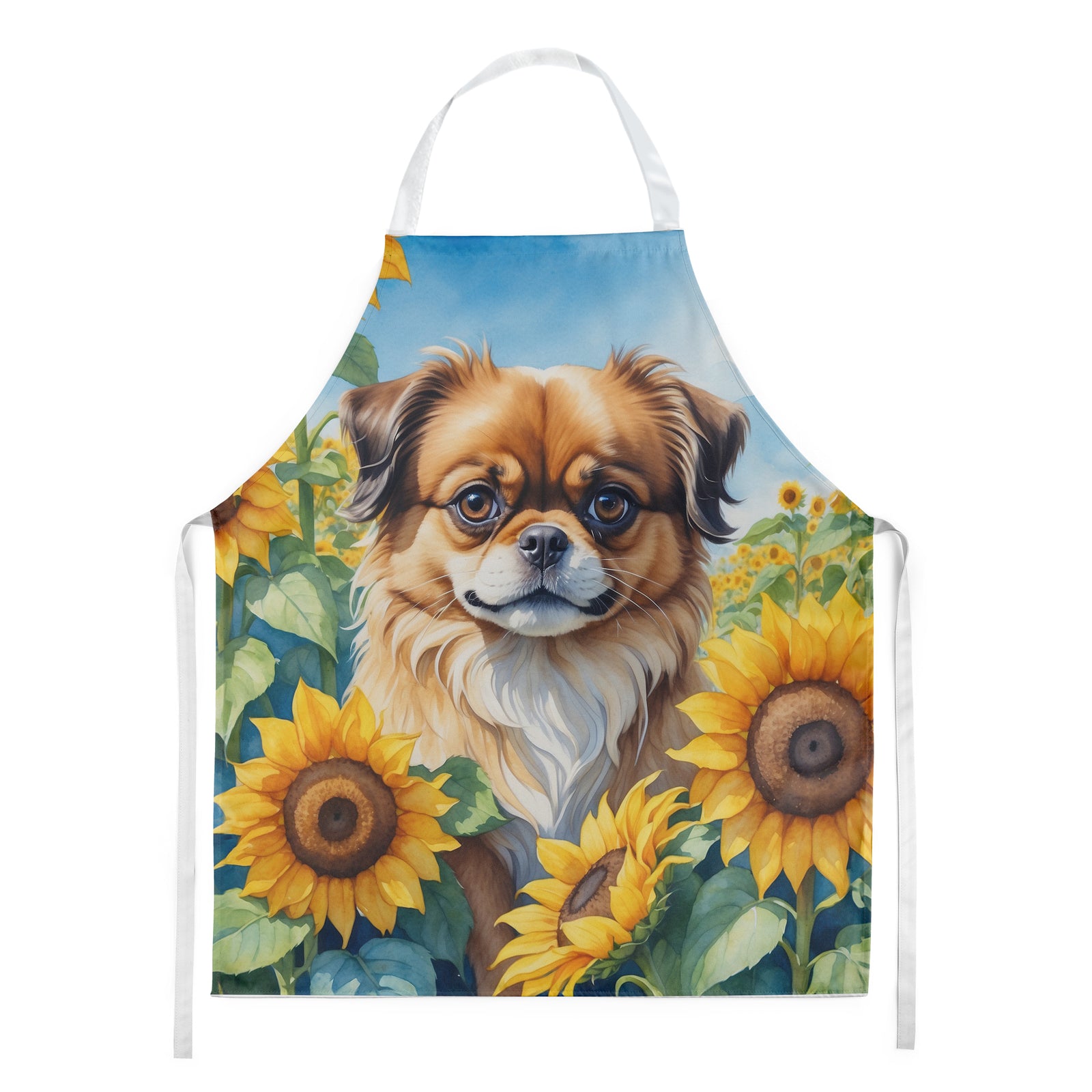 Buy this Tibetan Spaniel in Sunflowers Apron