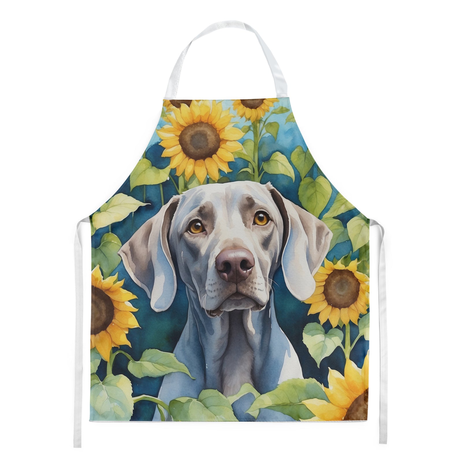 Buy this Weimaraner in Sunflowers Apron