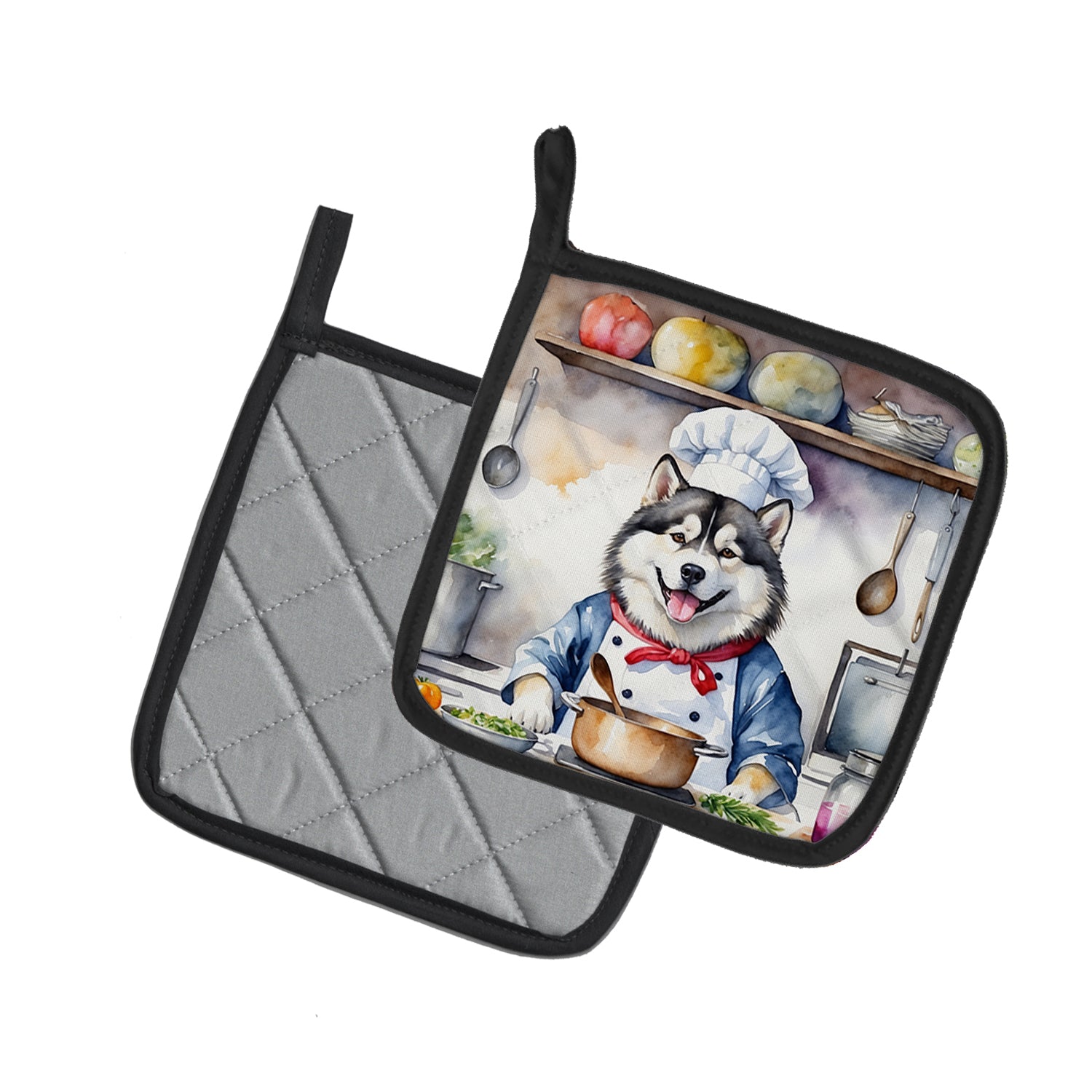 Buy this Alaskan Malamute The Chef Pair of Pot Holders