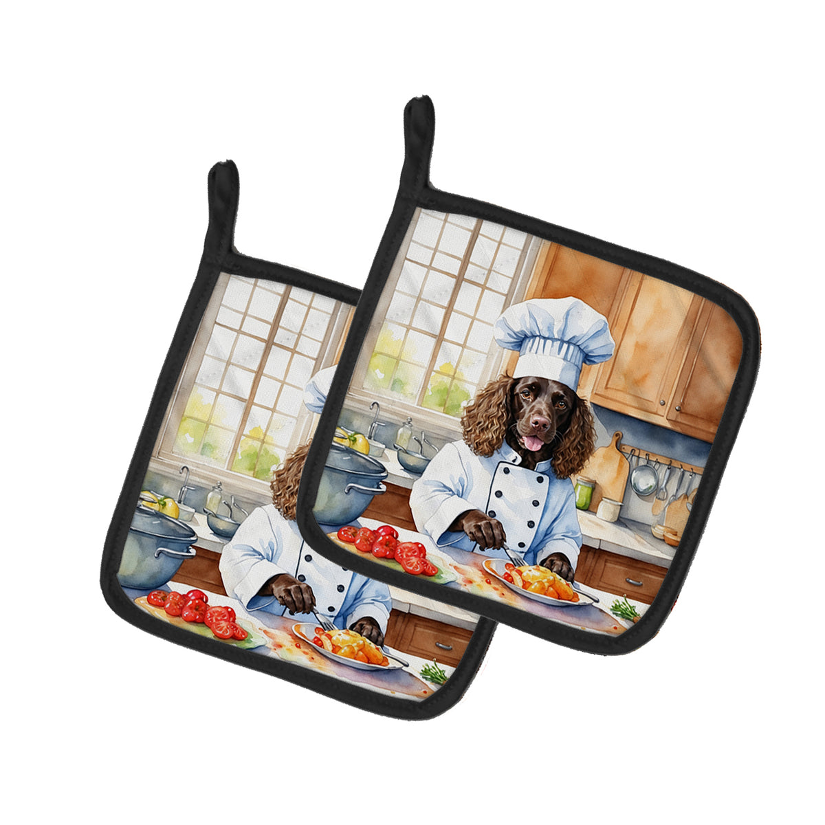 Buy this American Water Spaniel The Chef Pair of Pot Holders