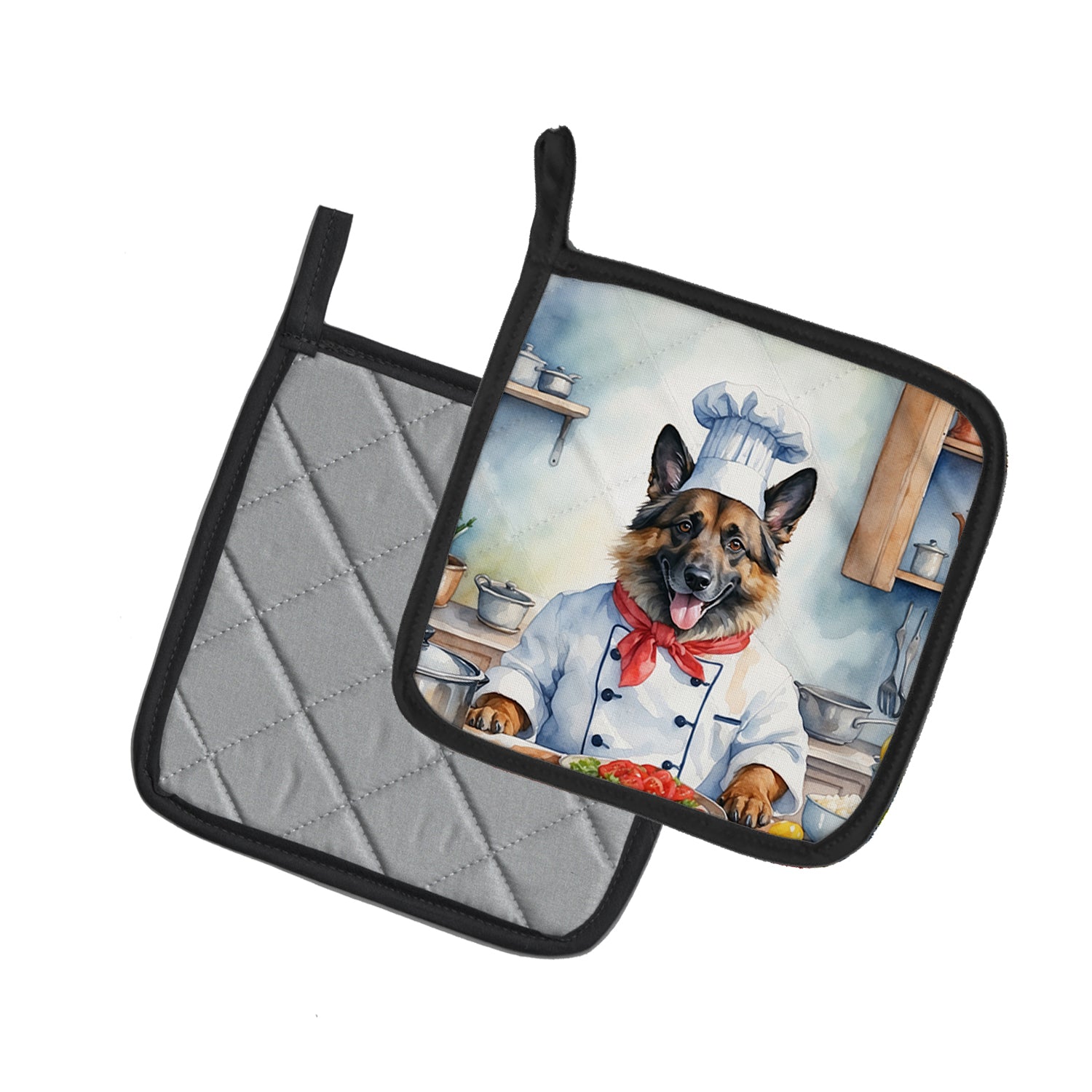 Belgian Tervuren The Chef Pair of Pot Holders