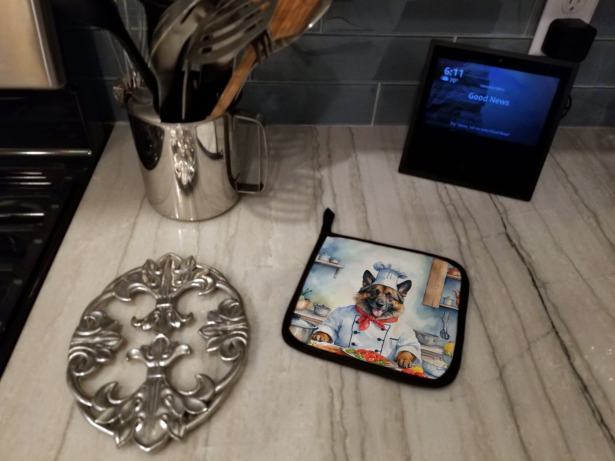 Belgian Tervuren The Chef Pair of Pot Holders