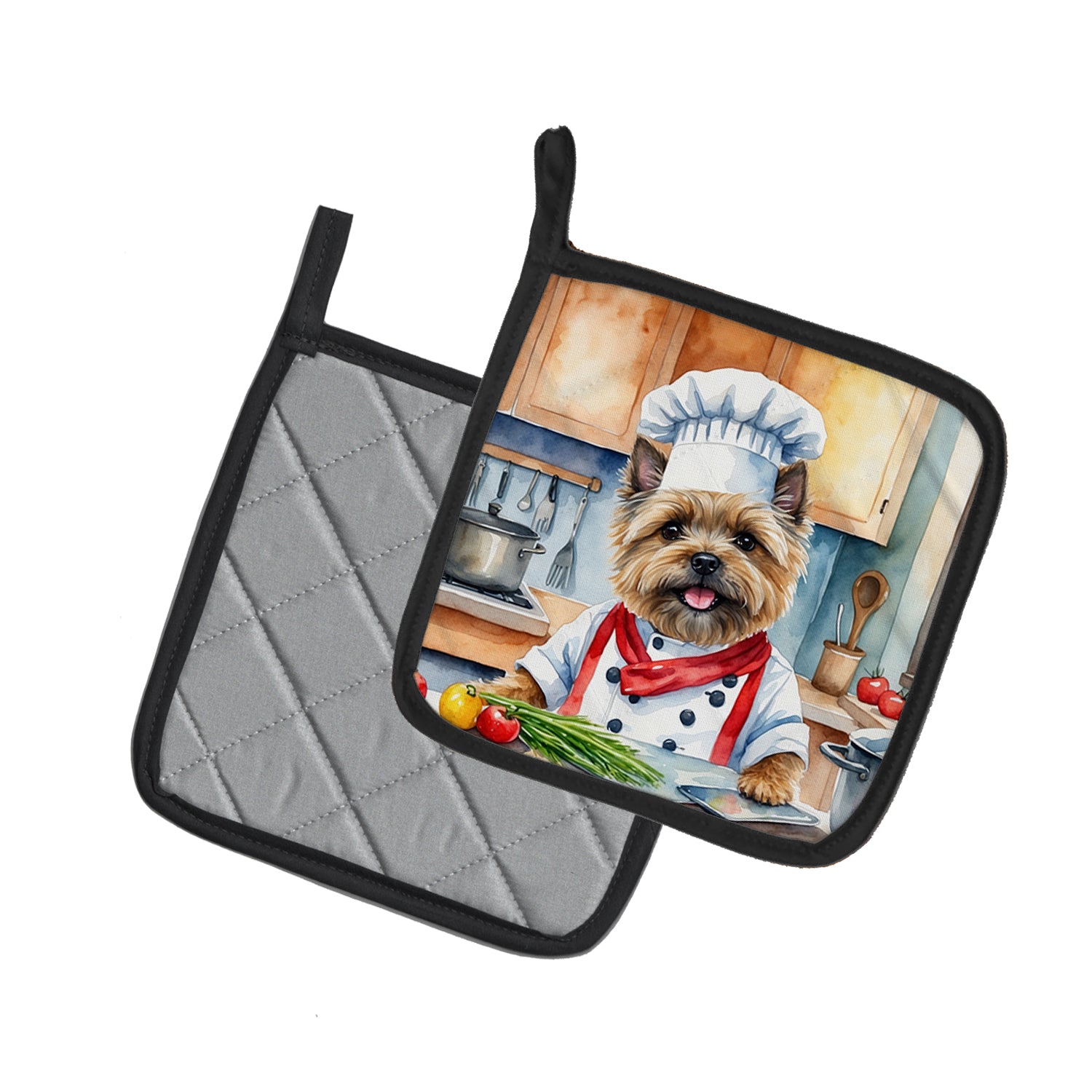 Buy this Cairn Terrier The Chef Pair of Pot Holders