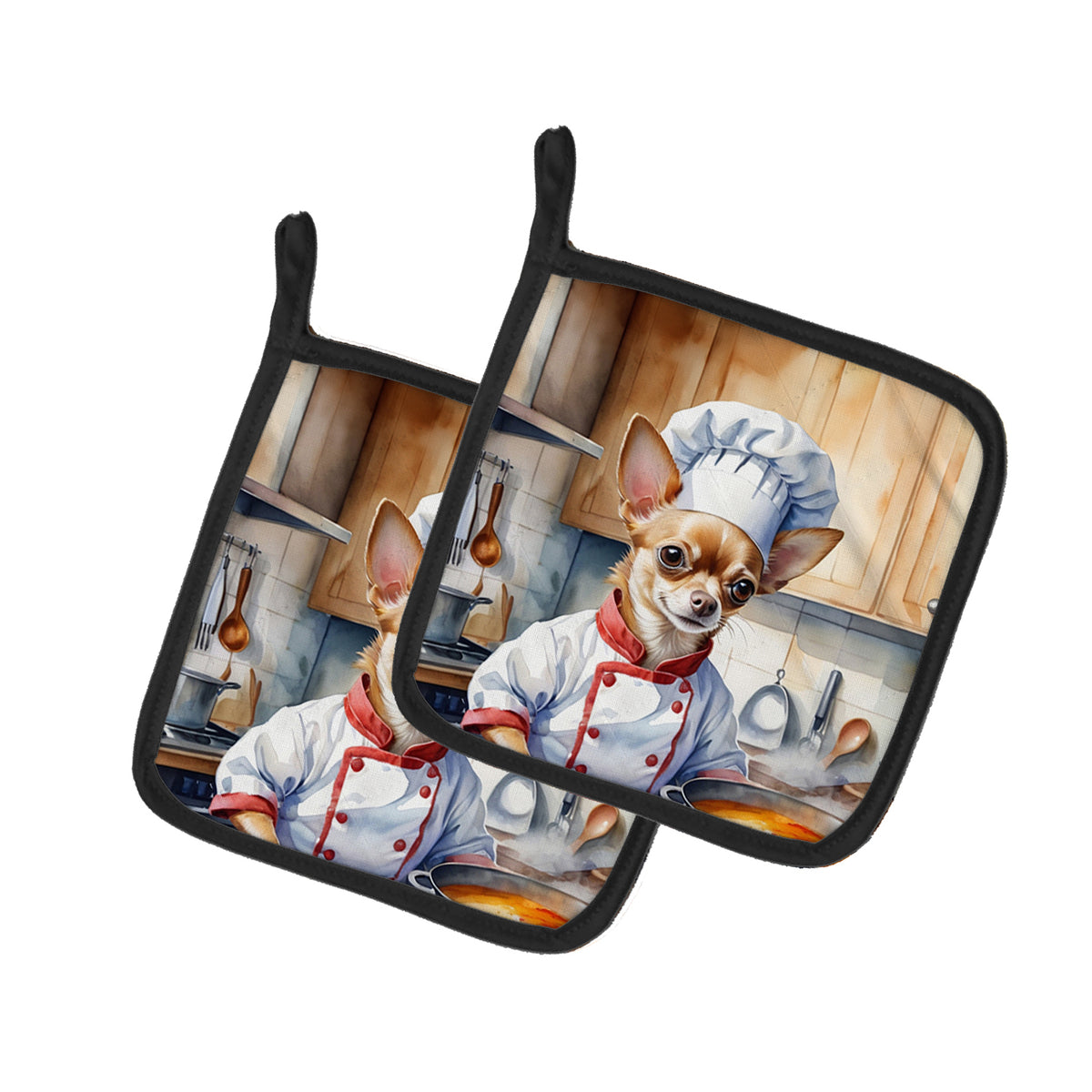 Buy this Chihuahua The Chef Pair of Pot Holders