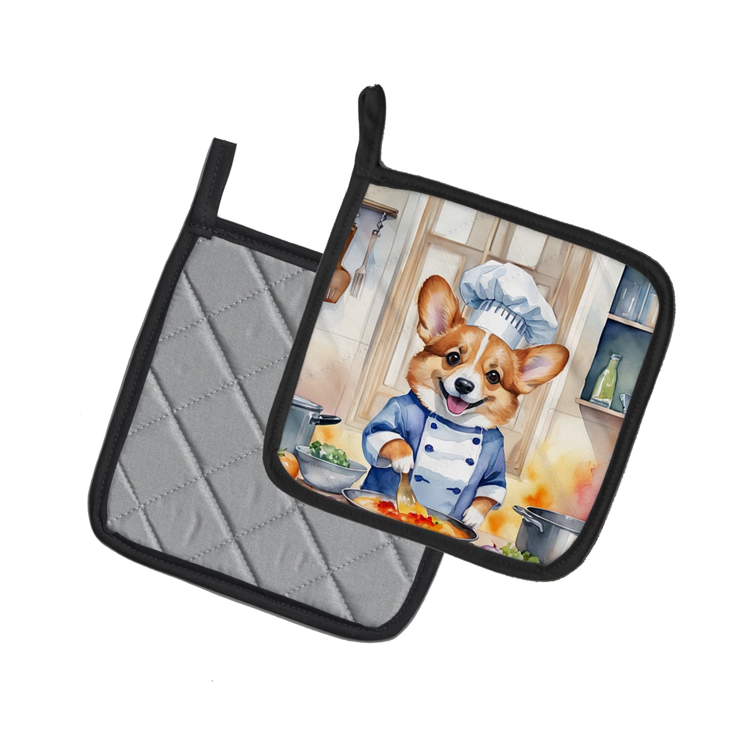 Buy this Corgi The Chef Pair of Pot Holders