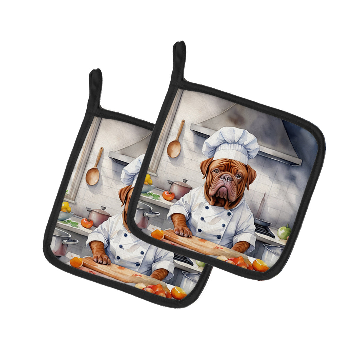 Buy this Dogue de Bordeaux The Chef Pair of Pot Holders