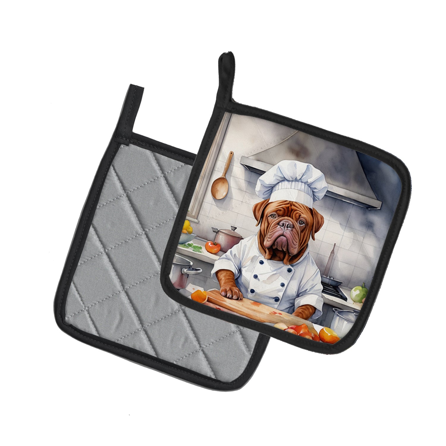 Buy this Dogue de Bordeaux The Chef Pair of Pot Holders