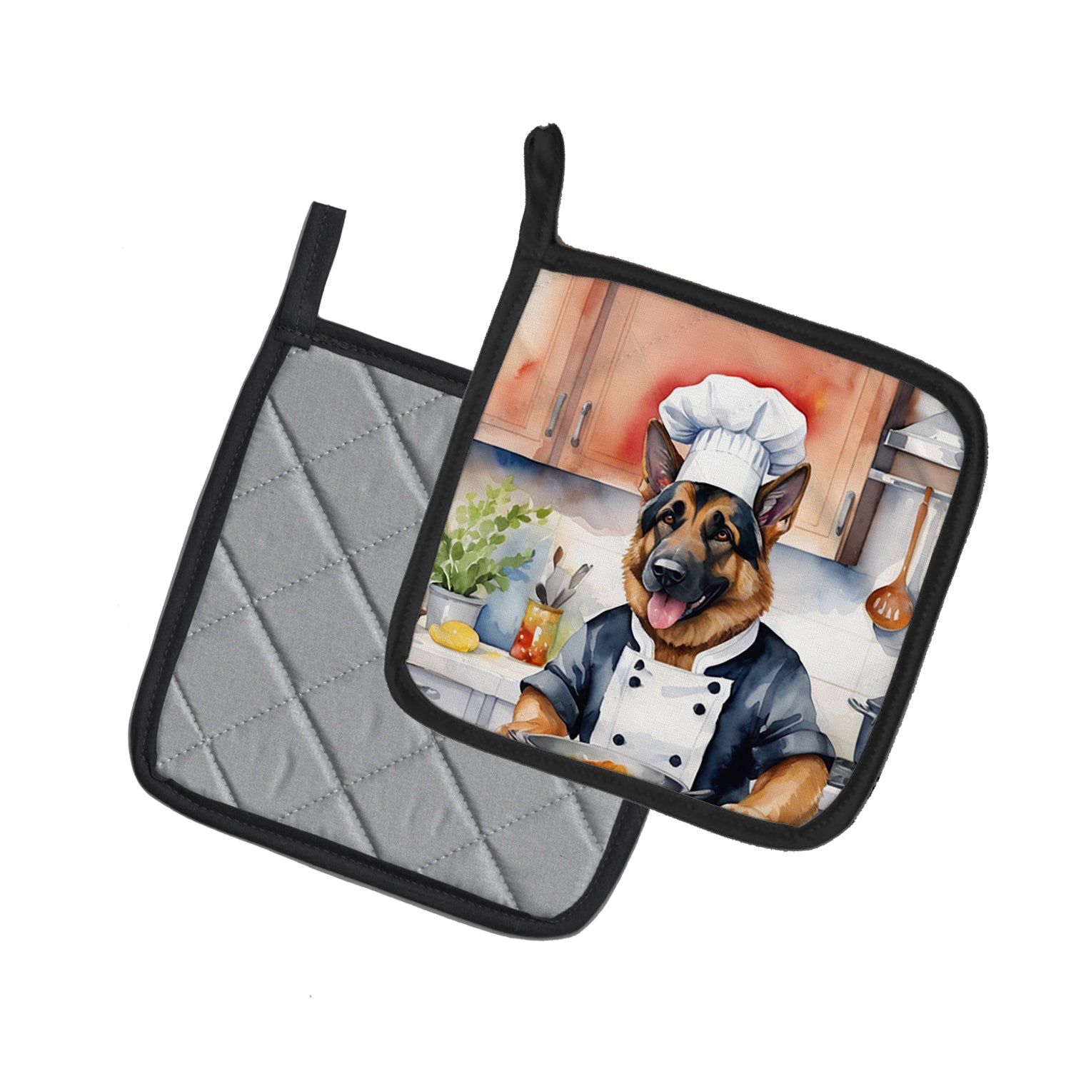 Buy this German Shepherd The Chef Pair of Pot Holders