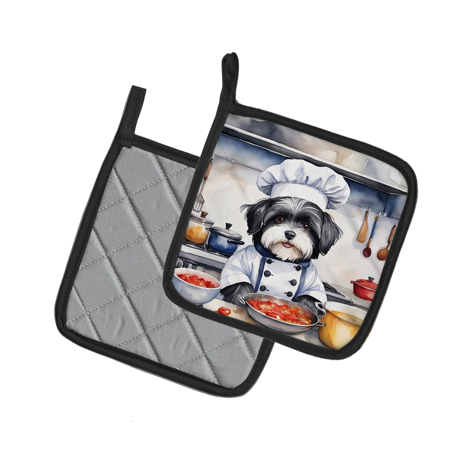 Buy this Havanese The Chef Pair of Pot Holders