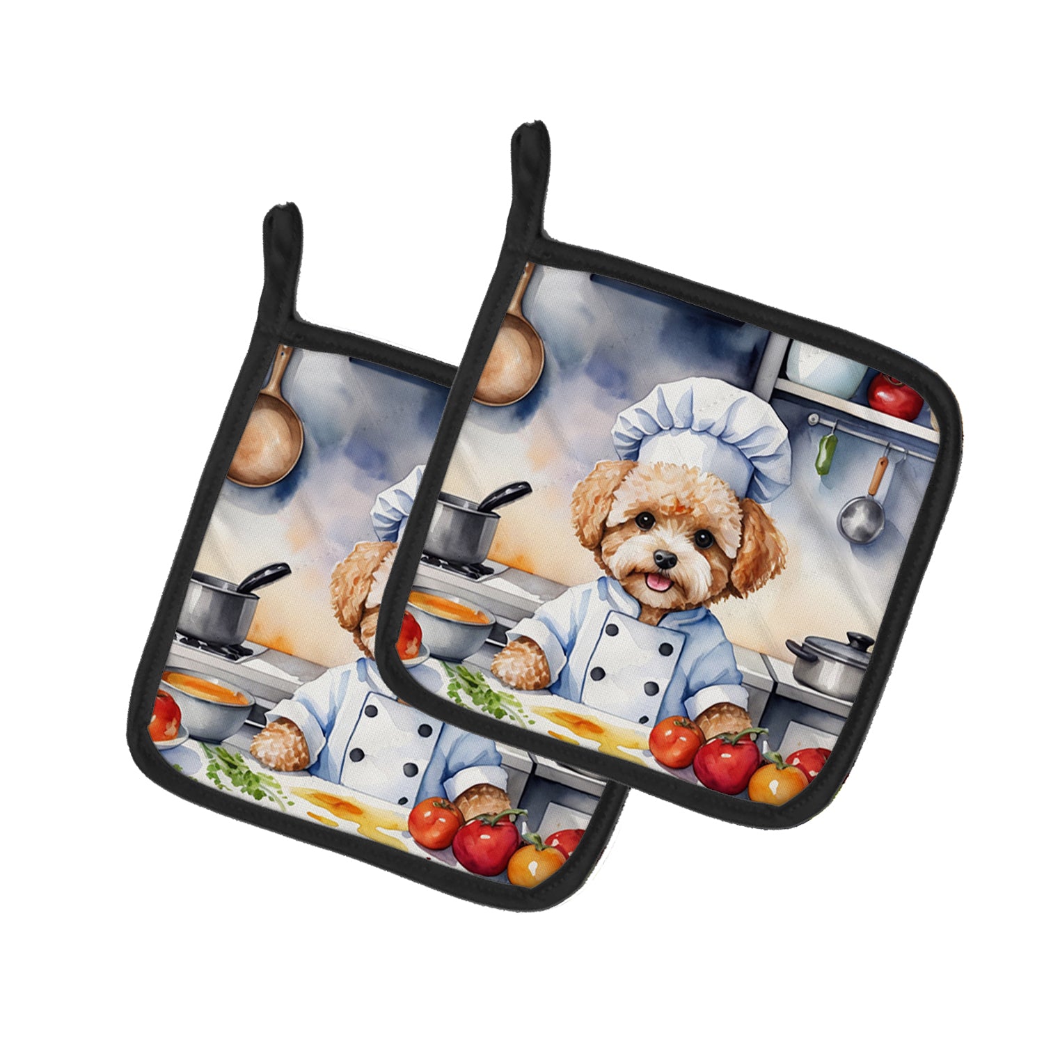 Buy this Maltipoo The Chef Pair of Pot Holders