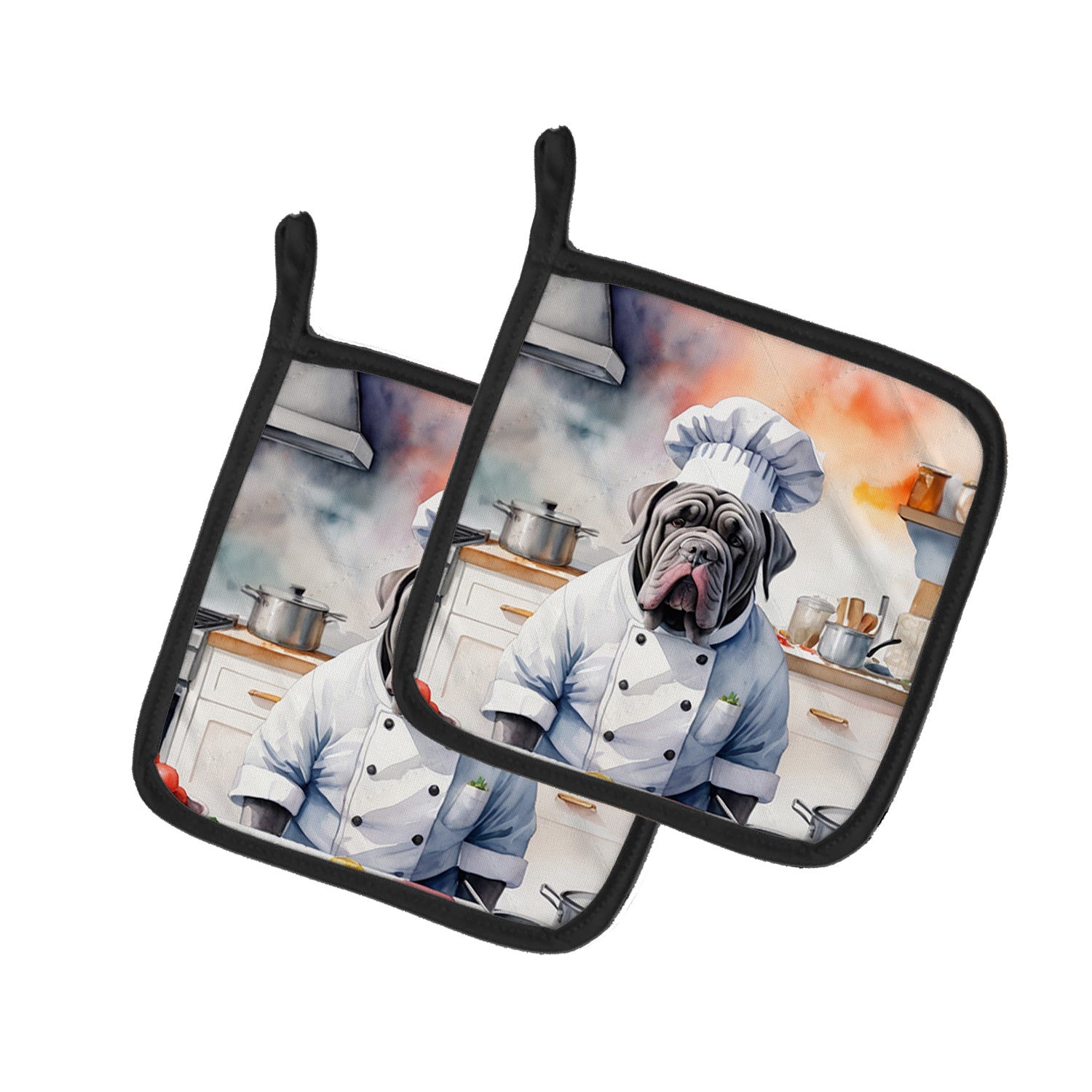 Buy this Neapolitan Mastiff The Chef Pair of Pot Holders