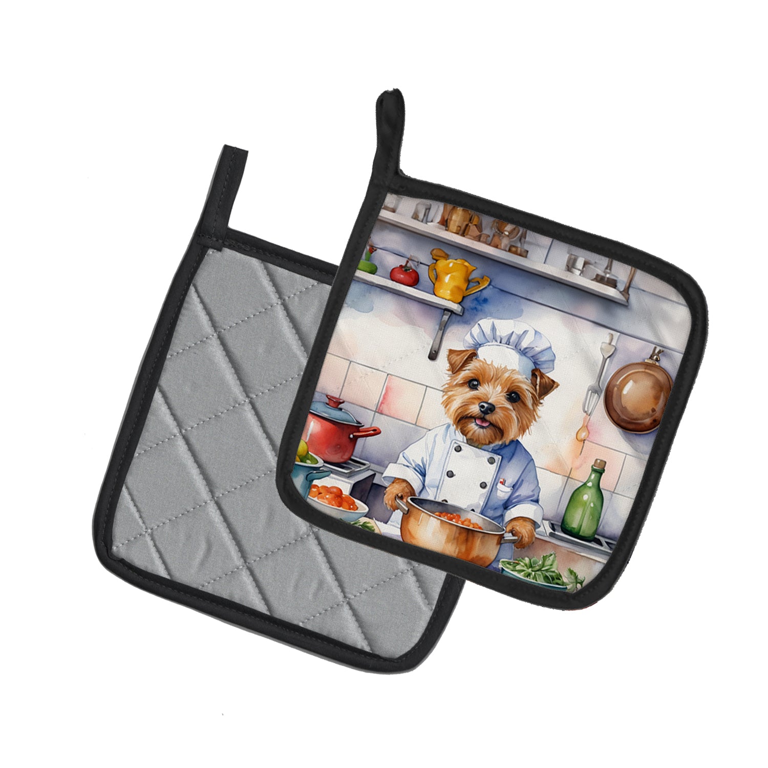 Buy this Norfolk Terrier The Chef Pair of Pot Holders