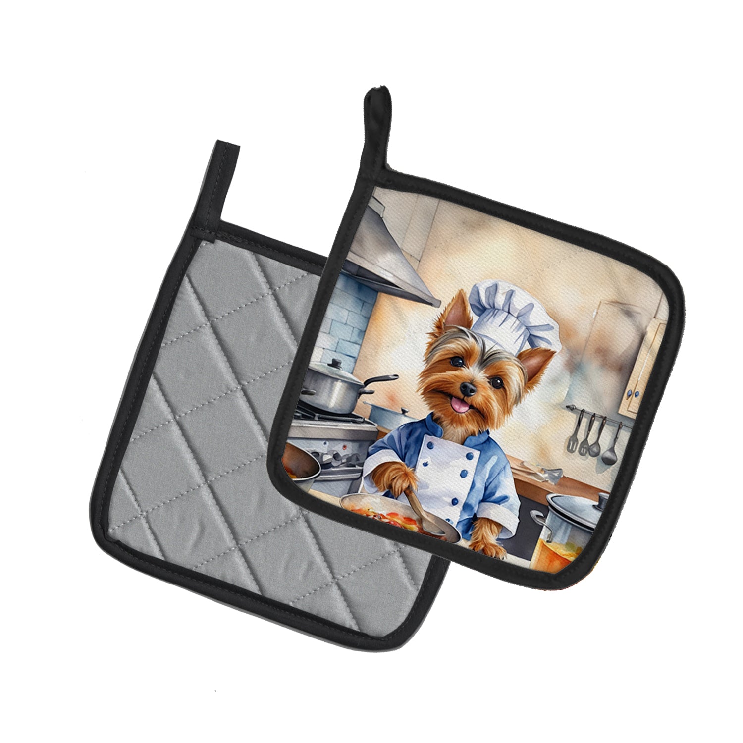 Buy this Silky Terrier The Chef Pair of Pot Holders