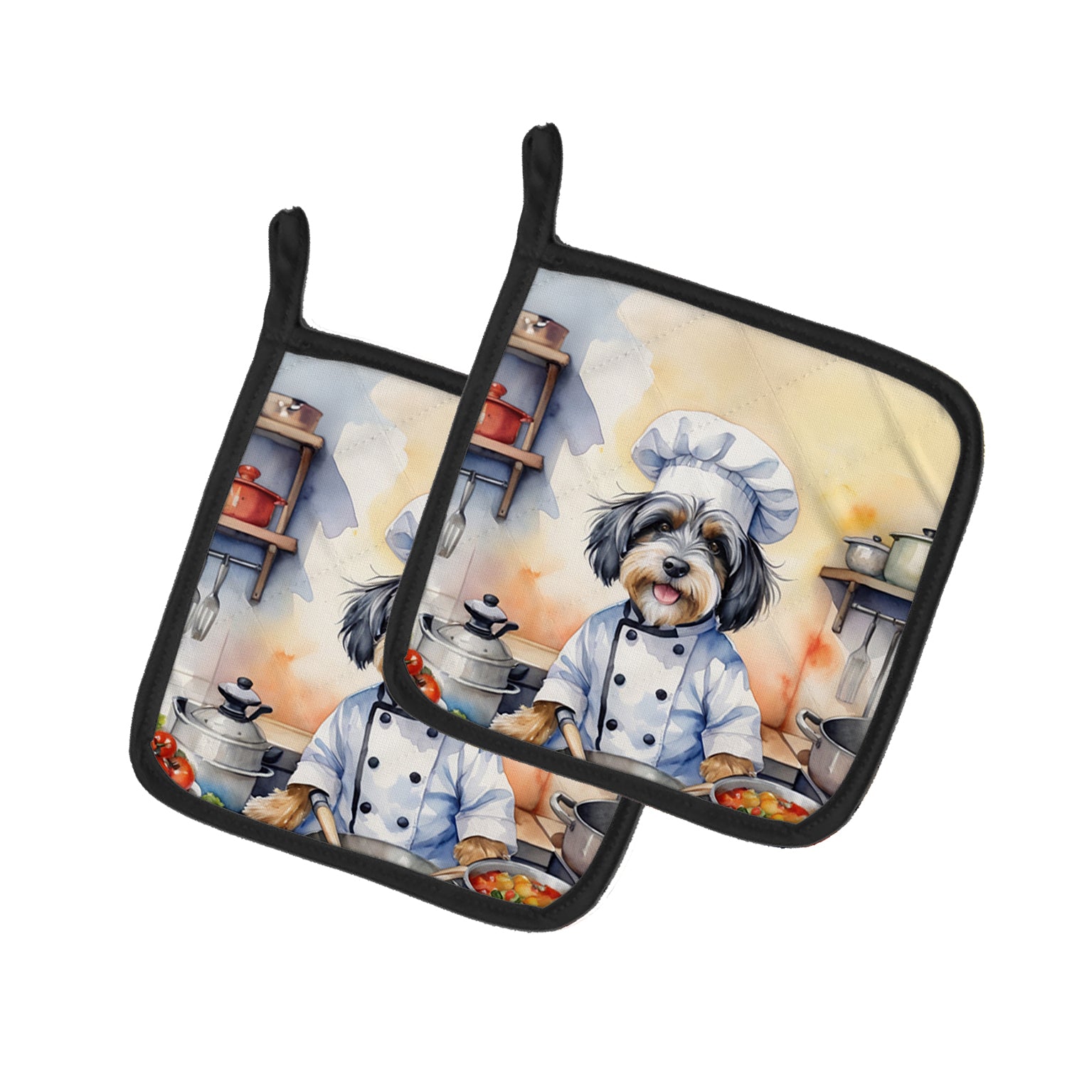 Buy this Tibetan Terrier The Chef Pair of Pot Holders