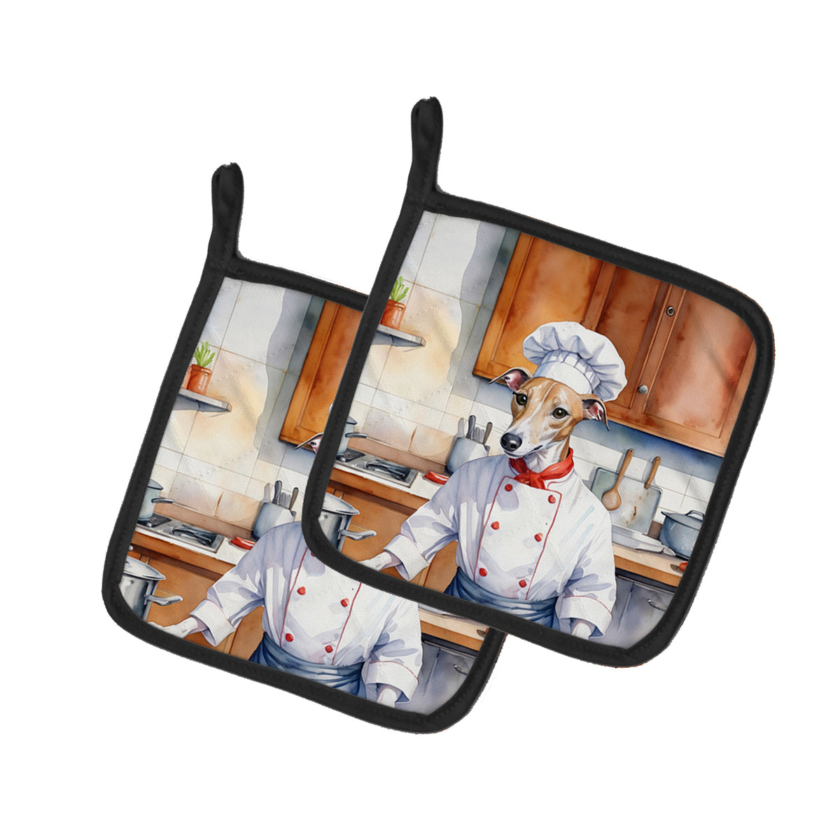 Buy this Whippet The Chef Pair of Pot Holders