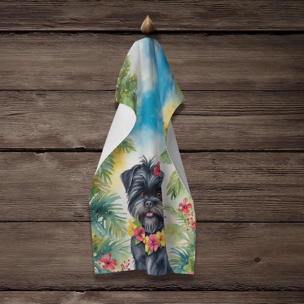 Affenpinscher Luau Kitchen Towel