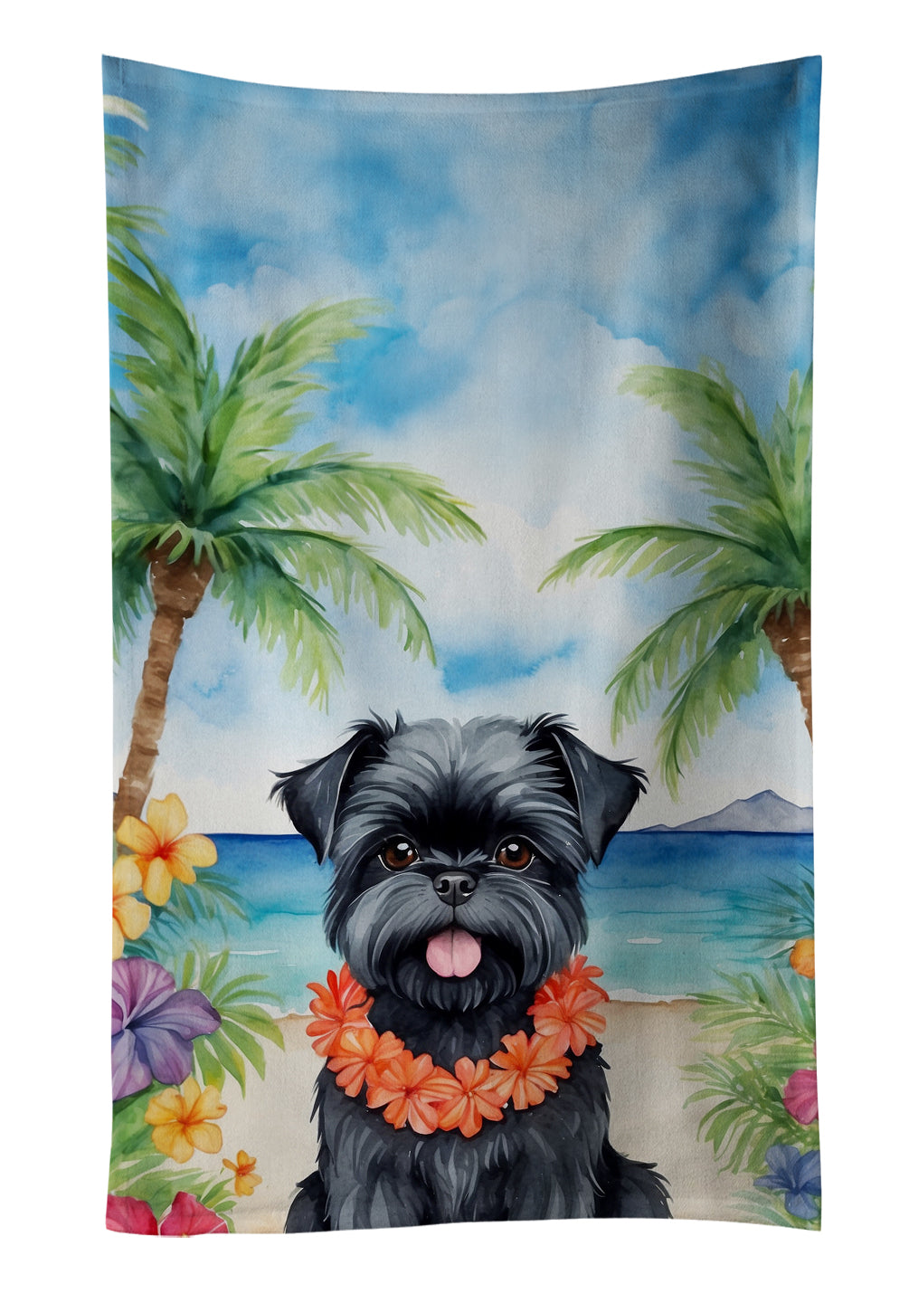 Buy this Affenpinscher Luau Kitchen Towel