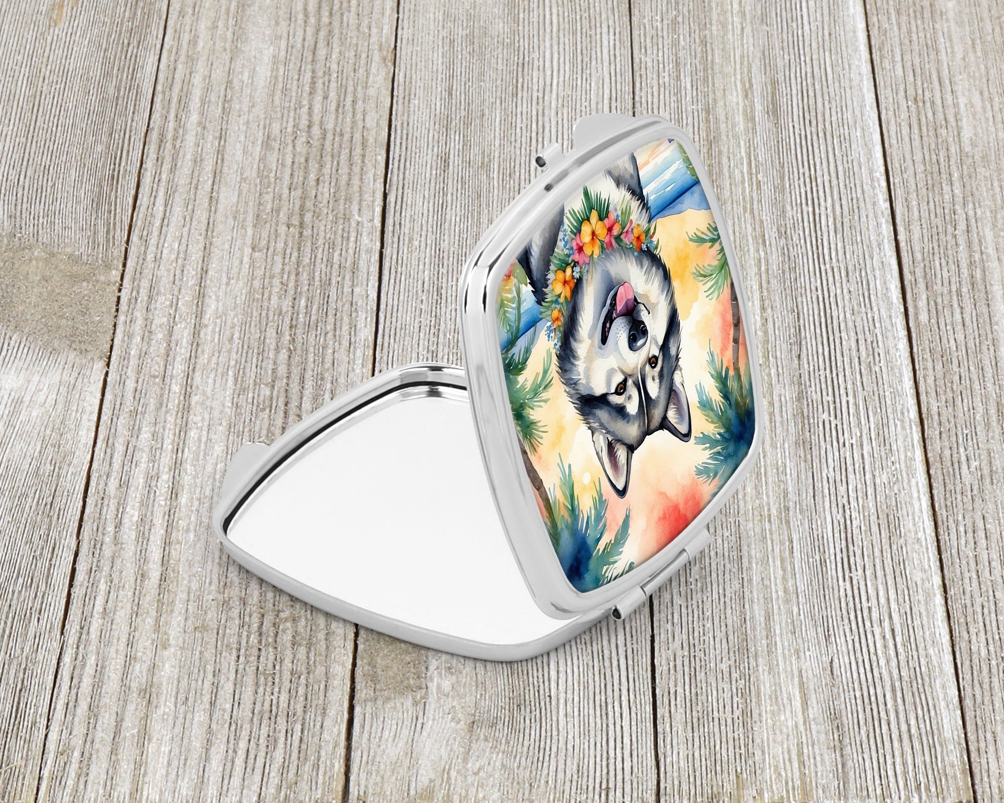 Buy this Alaskan Malamute Luau Compact Mirror