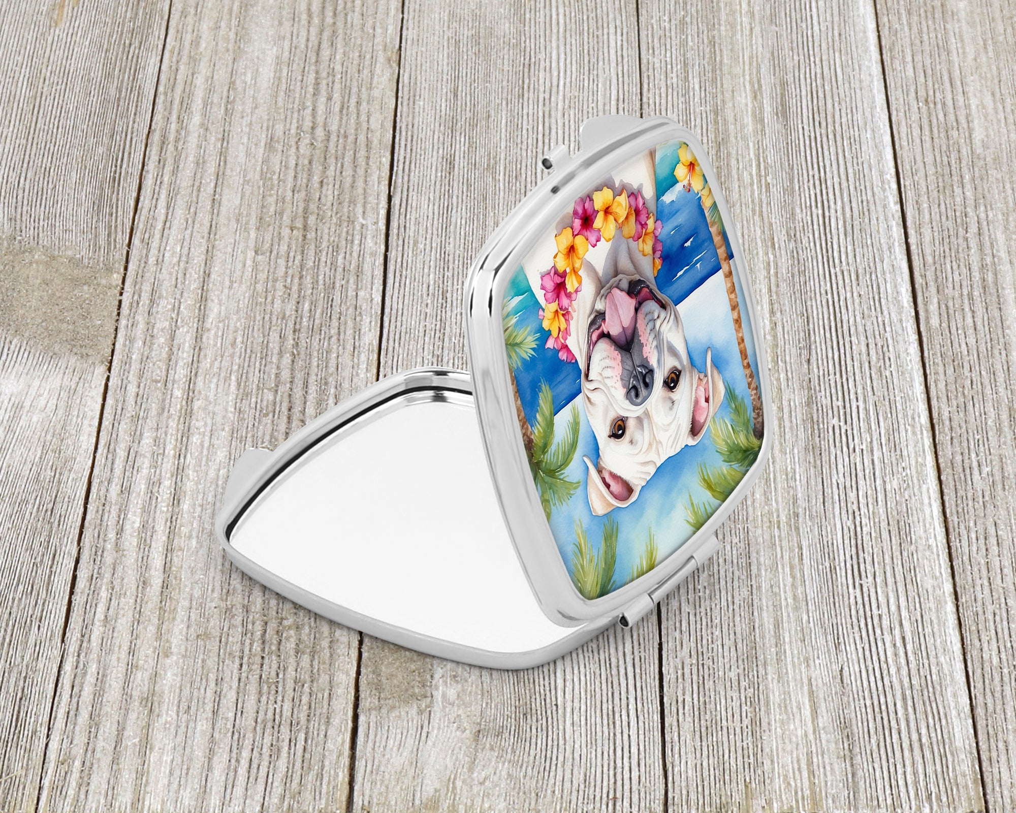 American Bulldog Luau Compact Mirror