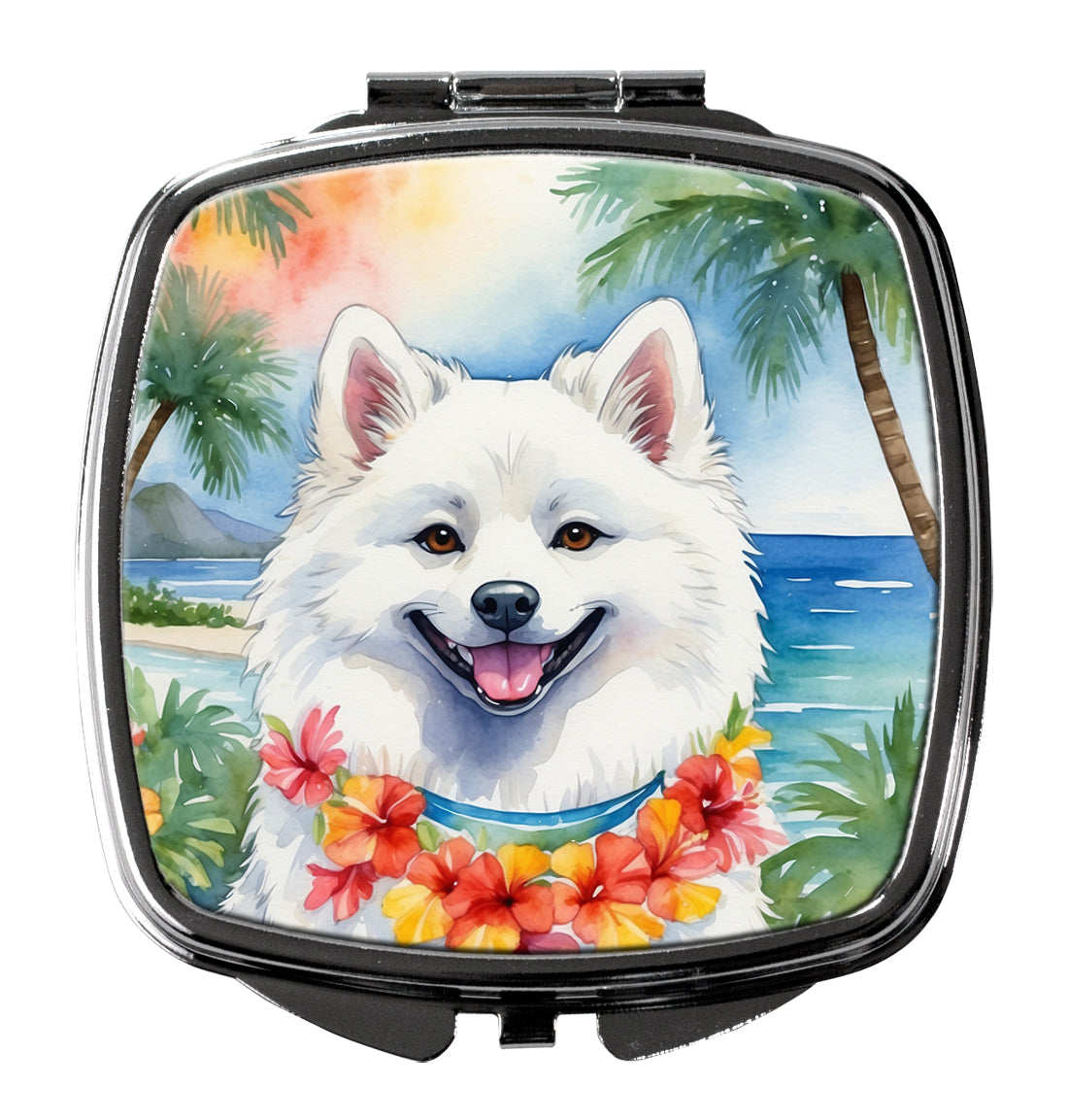 Buy this American Eskimo Luau Compact Mirror