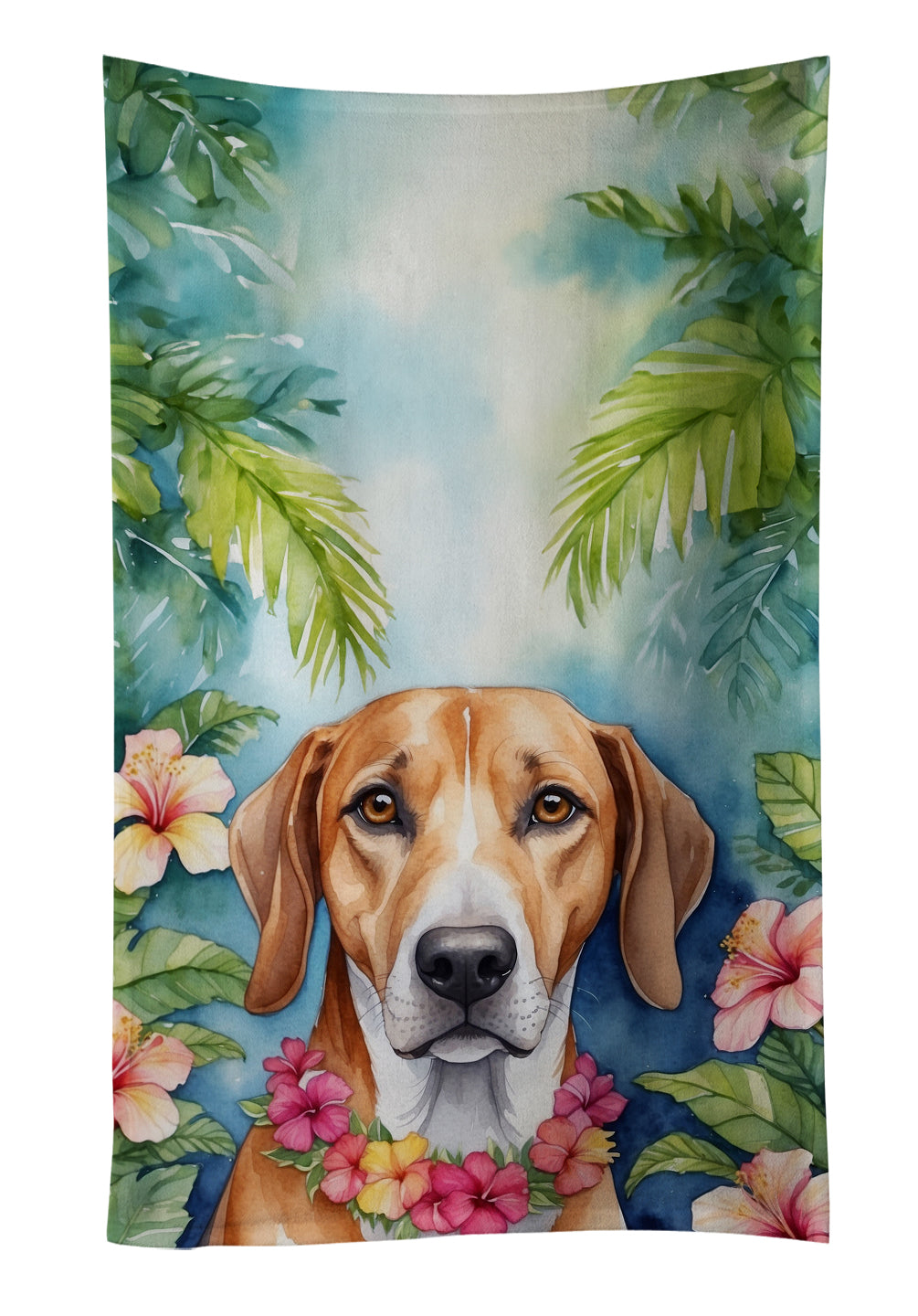 Buy this American Foxhound Luau Kitchen Towel