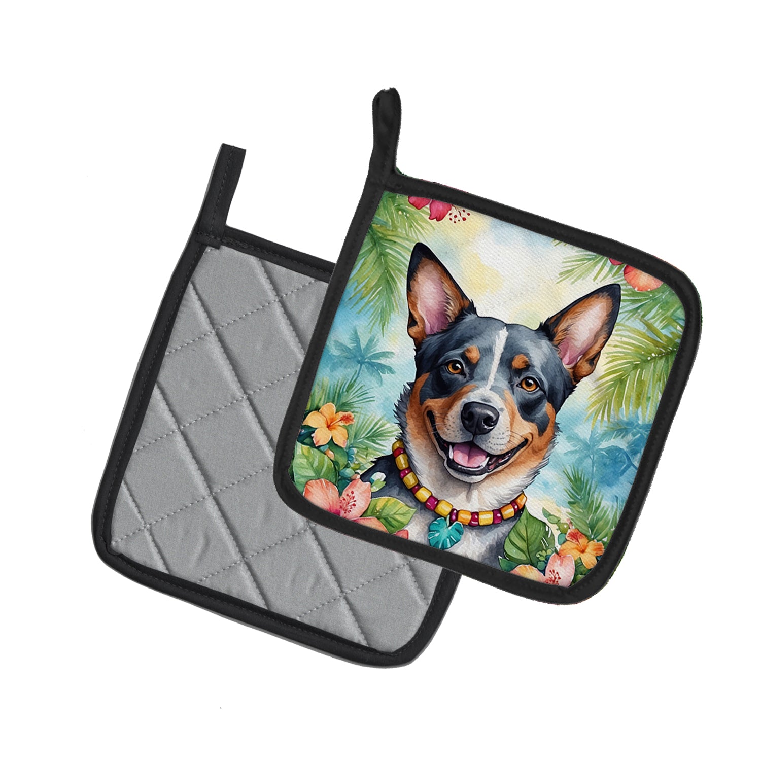 Buy this Australian Cattle Dog Luau Pair of Pot Holders