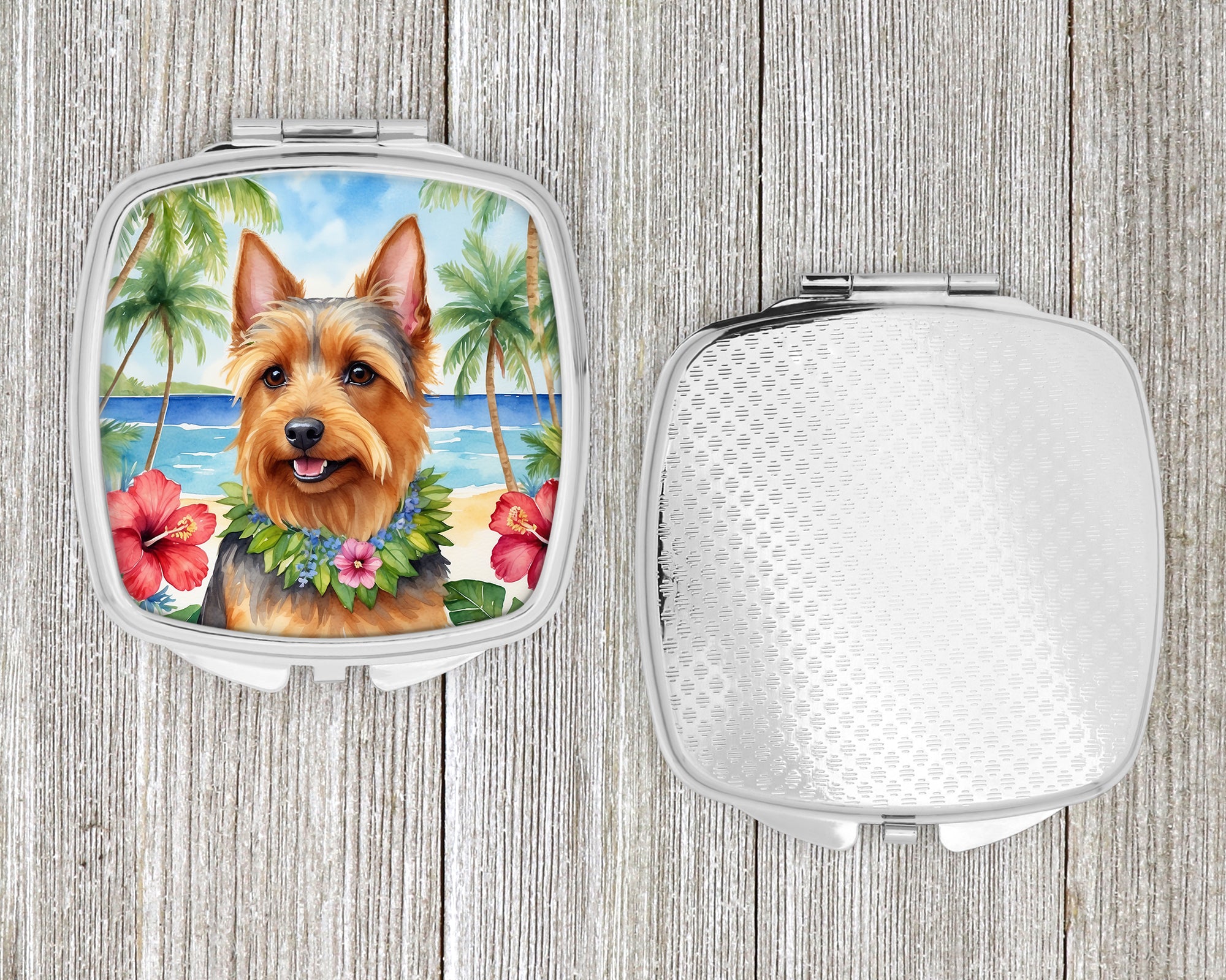 Australian Terrier Luau Compact Mirror