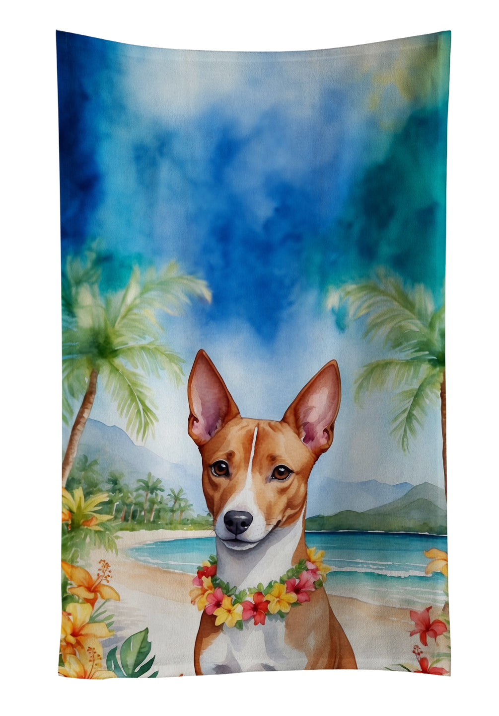 Buy this Basenji Luau Kitchen Towel