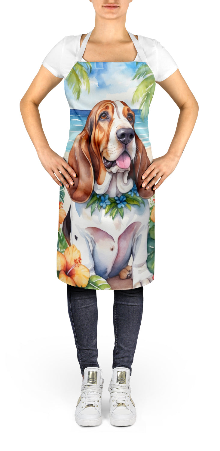 Buy this Basset Hound Luau Apron