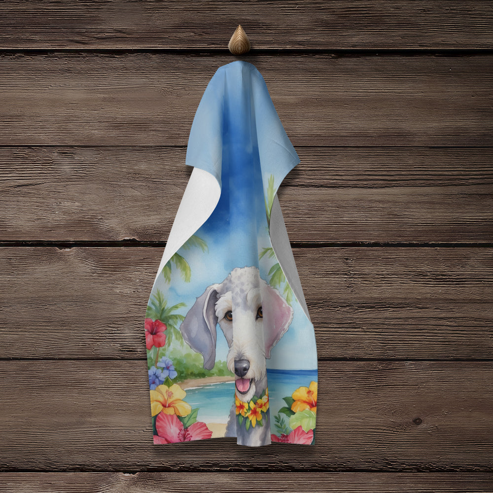 Bedlington Terrier Luau Kitchen Towel