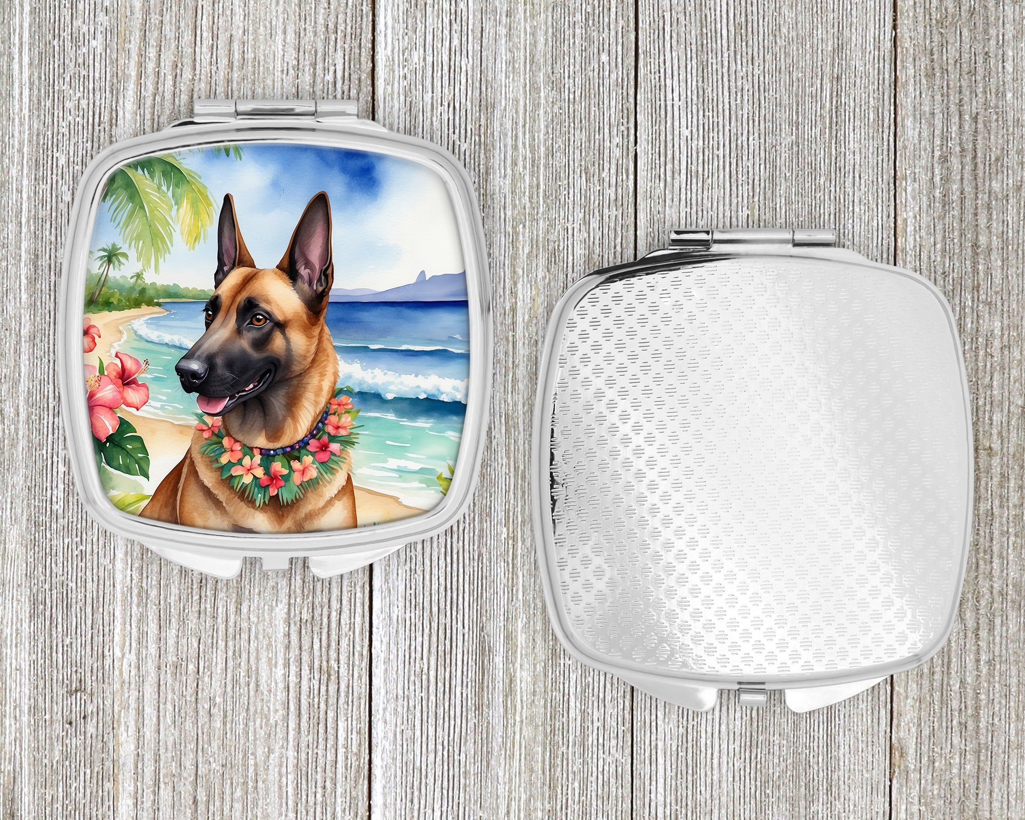 Belgian Malinois Luau Compact Mirror