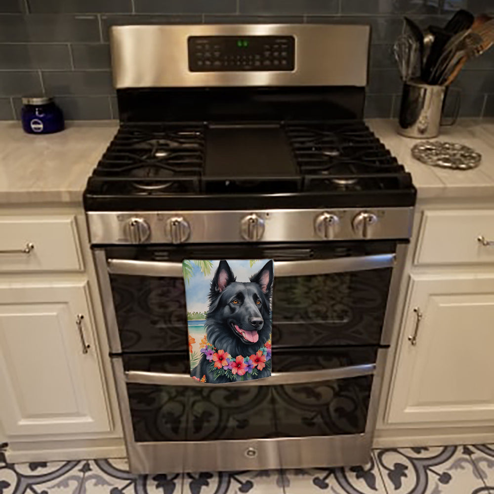 Belgian Sheepdog Luau Kitchen Towel