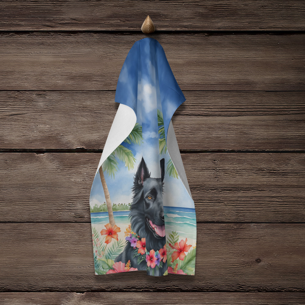 Belgian Sheepdog Luau Kitchen Towel