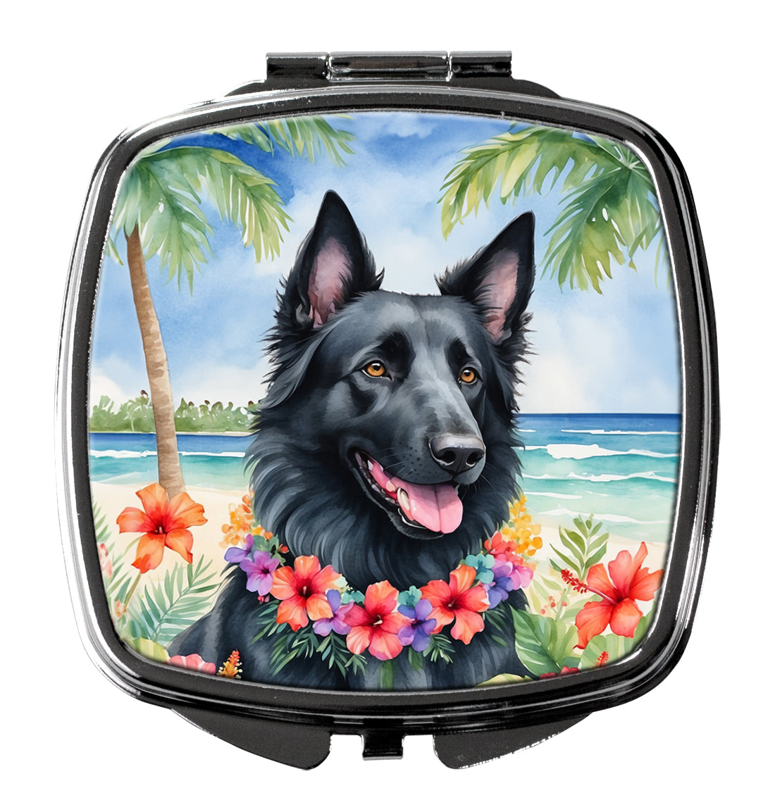 Buy this Belgian Sheepdog Luau Compact Mirror