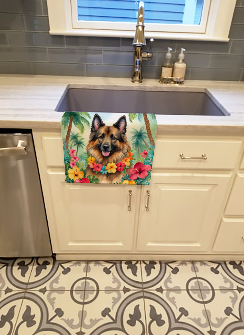 Buy this Belgian Tervuren Luau Kitchen Towel