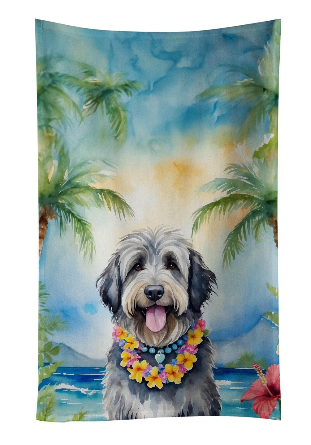 Buy this Bergamasco Sheepdog Luau Kitchen Towel