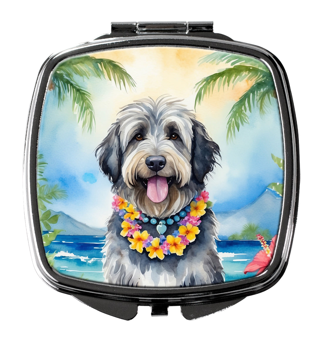 Buy this Bergamasco Sheepdog Luau Compact Mirror