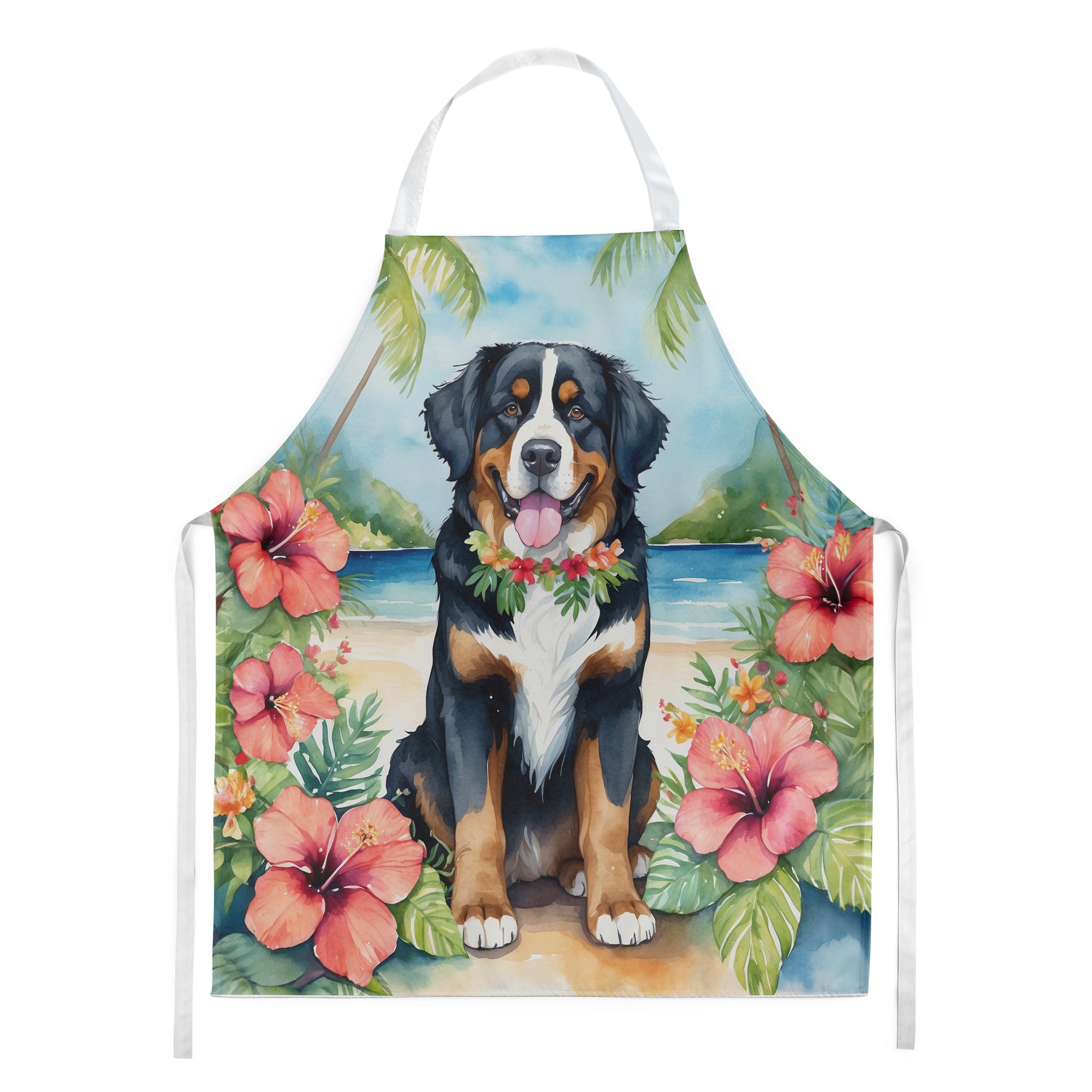 Buy this Bernese Mountain Dog Luau Apron