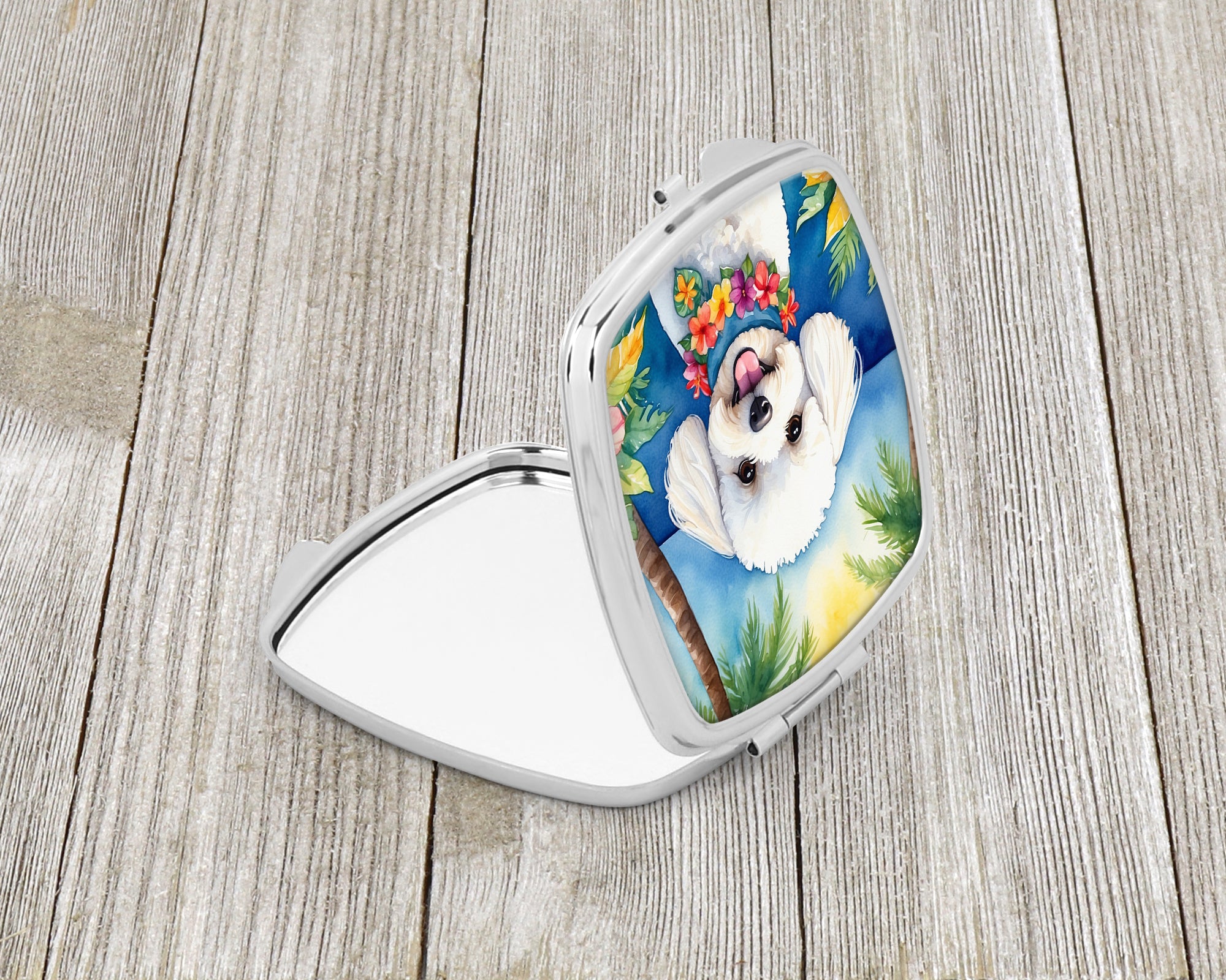 Buy this Bichon Frise Luau Compact Mirror