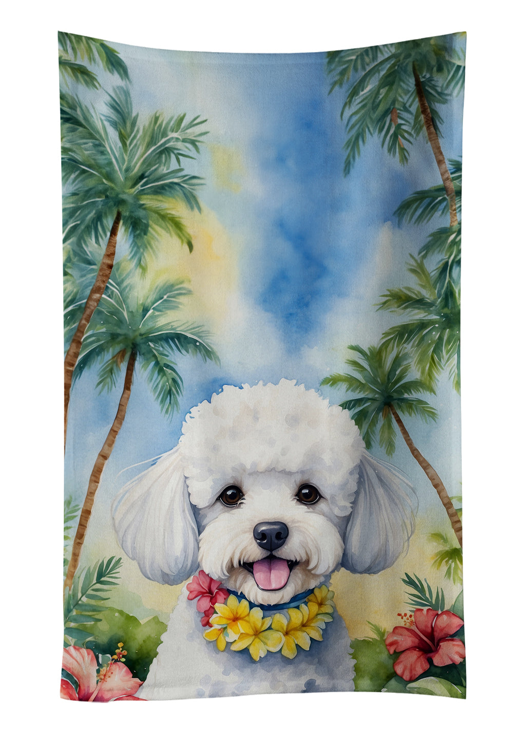 Buy this Bichon Frise Luau Kitchen Towel