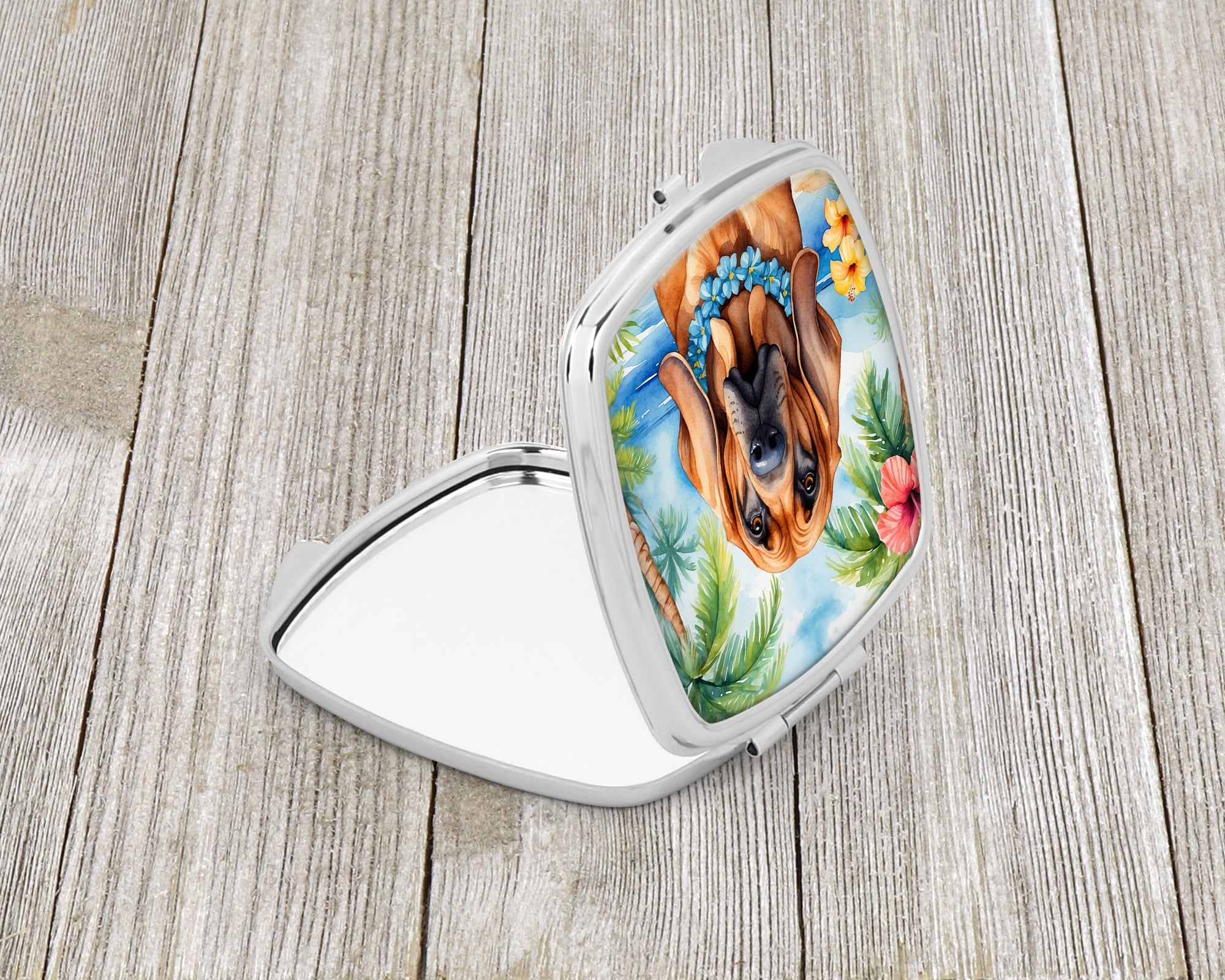 Bloodhound Luau Compact Mirror