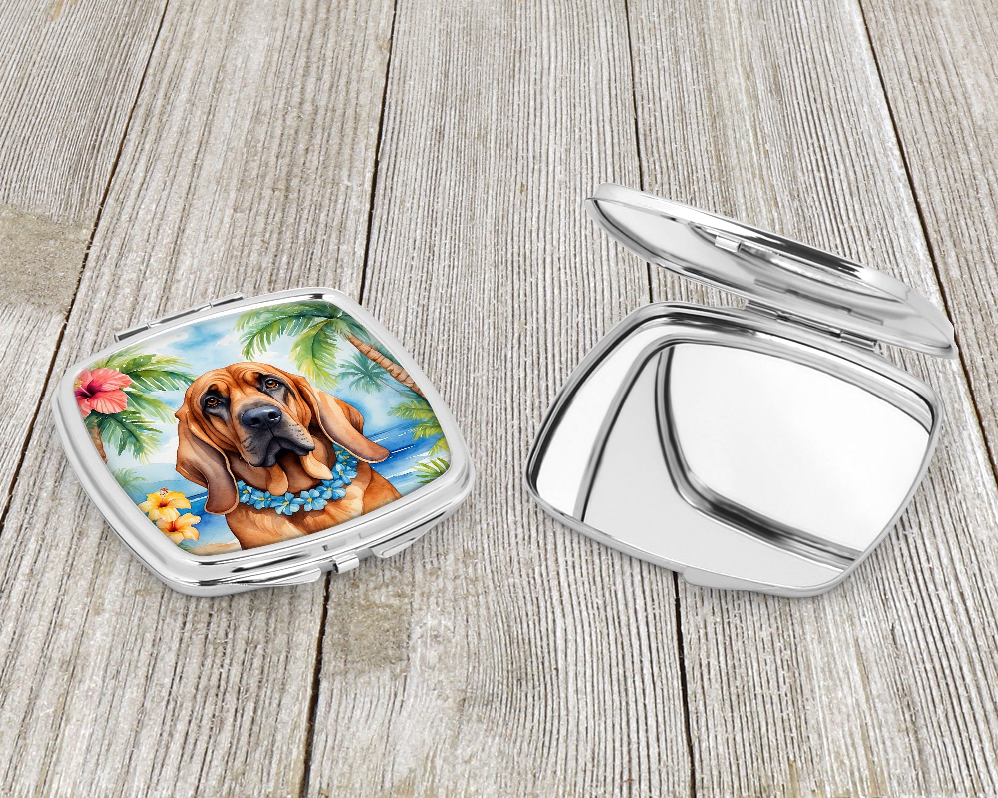 Bloodhound Luau Compact Mirror