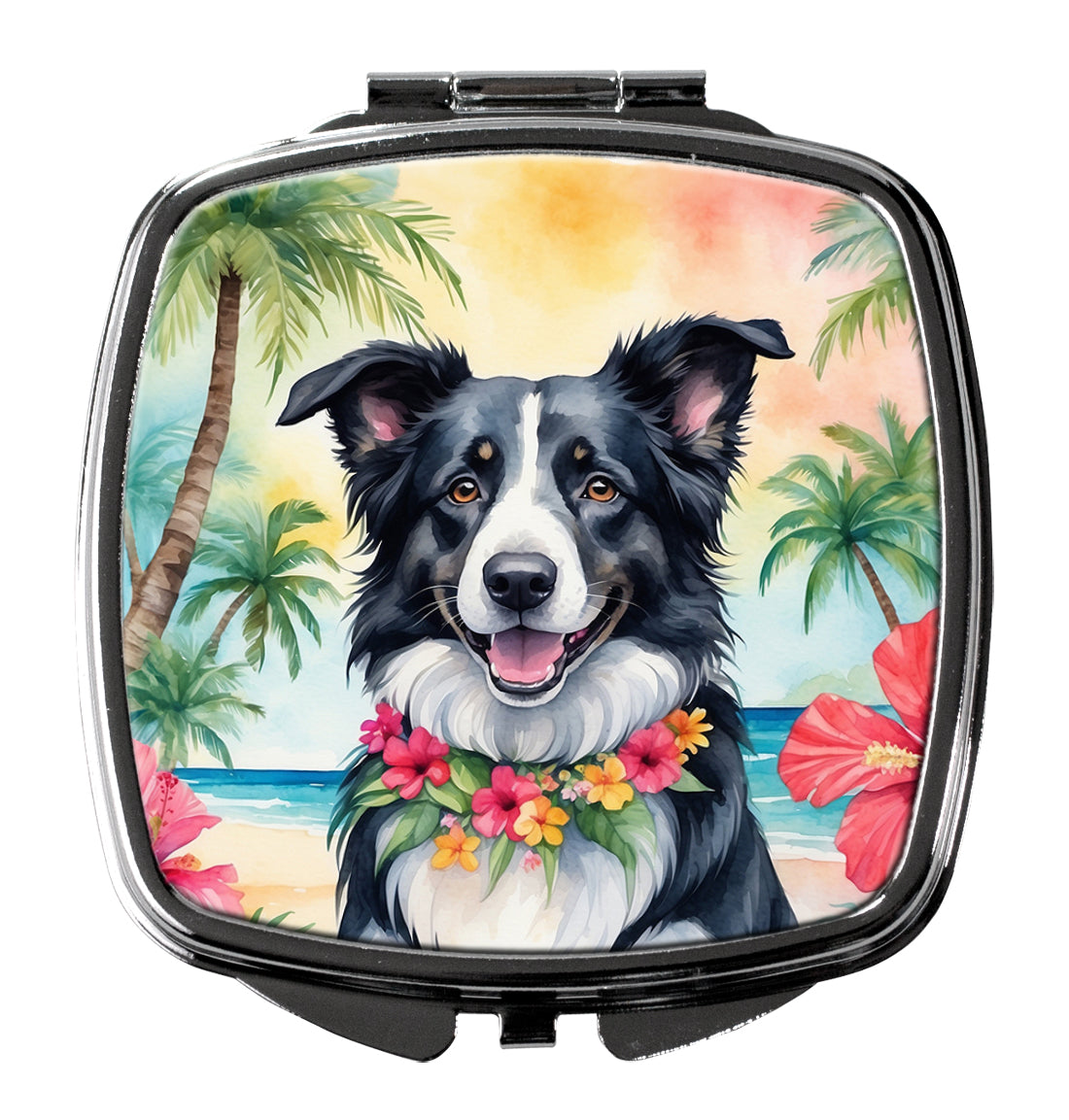 Buy this Border Collie Luau Compact Mirror